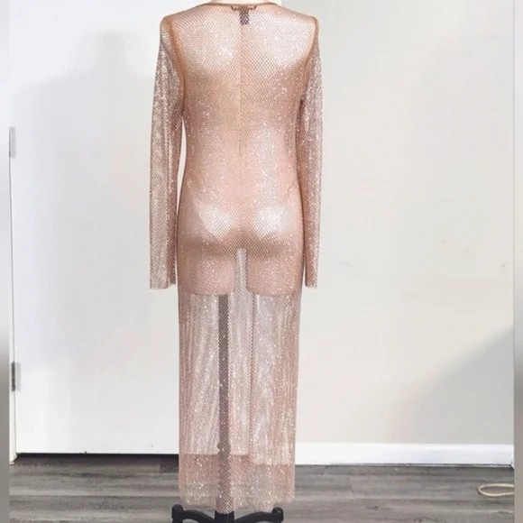 New!Victoria's Secret Shine Mesh‎ Long Slip  Dress - Picture 7 of 9